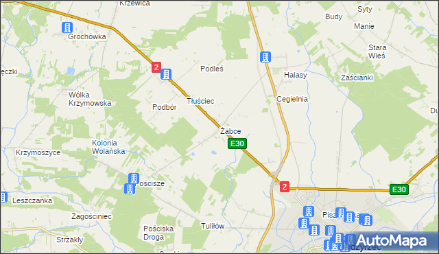 mapa Żabce, Żabce na mapie Targeo