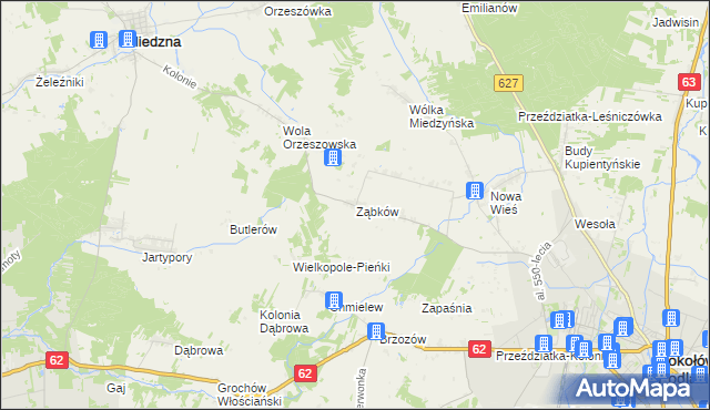 mapa Ząbków, Ząbków na mapie Targeo