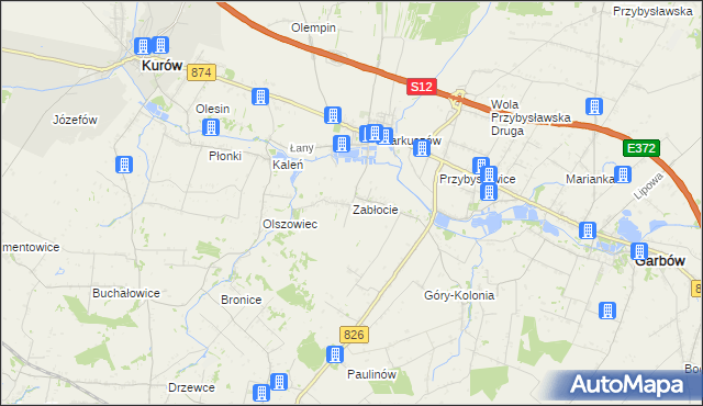 mapa Zabłocie gmina Markuszów, Zabłocie gmina Markuszów na mapie Targeo