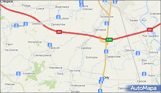 mapa Zabłotce gmina Radymno, Zabłotce gmina Radymno na mapie Targeo