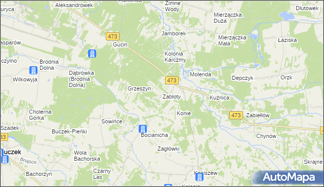 mapa Zabłoty, Zabłoty na mapie Targeo