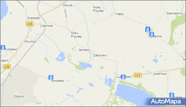 mapa Zaborsko, Zaborsko na mapie Targeo