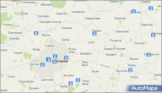 mapa Żaczki, Żaczki na mapie Targeo
