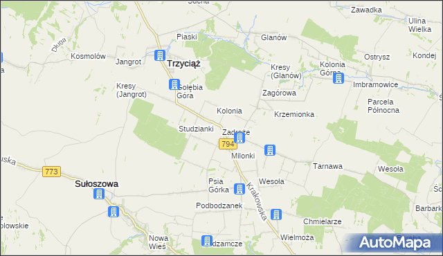 mapa Zadroże, Zadroże na mapie Targeo