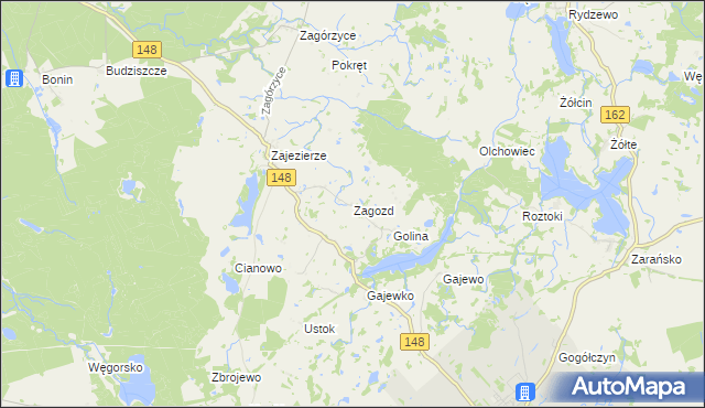 mapa Zagozd, Zagozd na mapie Targeo