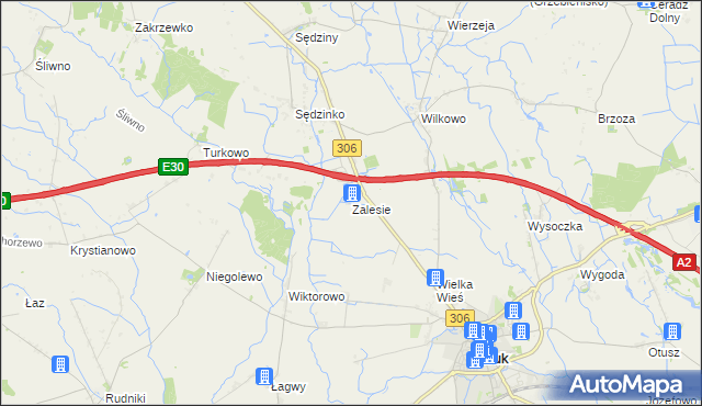 mapa Zalesie gmina Duszniki, Zalesie gmina Duszniki na mapie Targeo