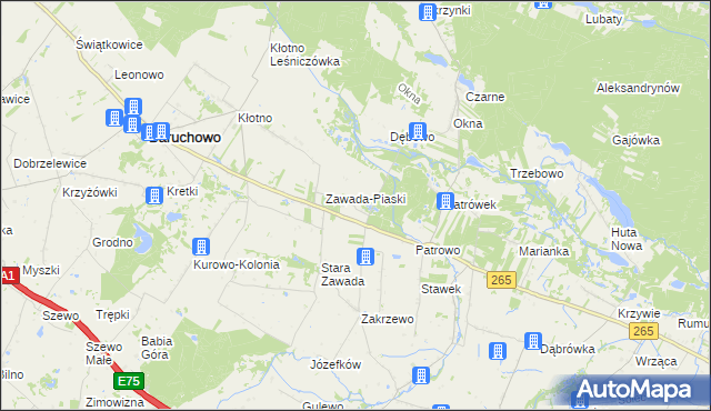 mapa Załuszkowo, Załuszkowo na mapie Targeo