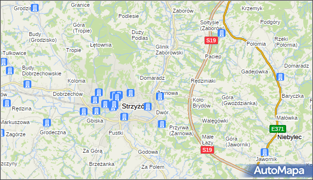 mapa Żarnowa, Żarnowa na mapie Targeo