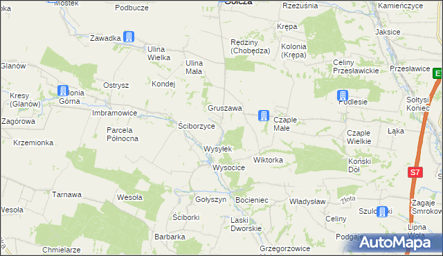 mapa Żarnowica, Żarnowica na mapie Targeo