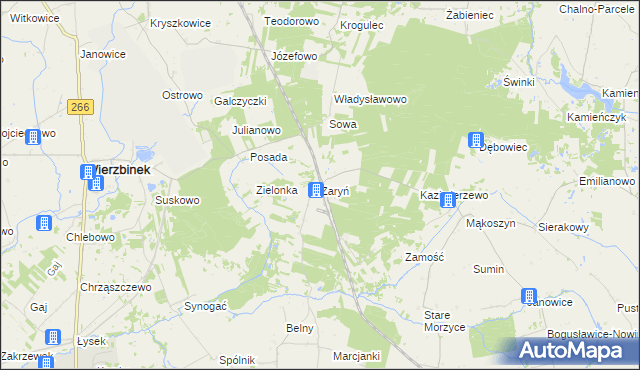 mapa Zaryń, Zaryń na mapie Targeo
