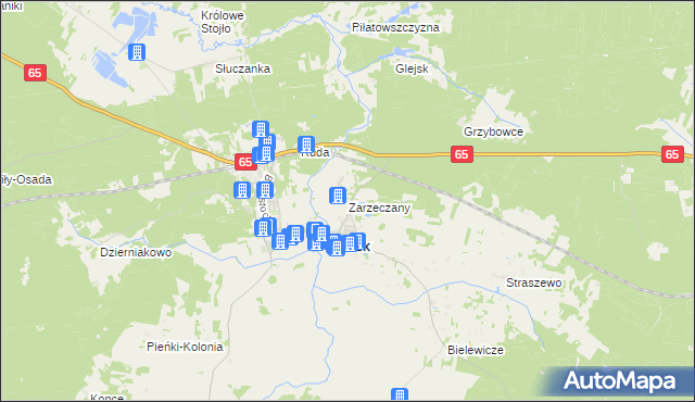 mapa Zarzeczany, Zarzeczany na mapie Targeo