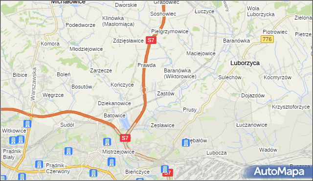 mapa Zastów, Zastów na mapie Targeo