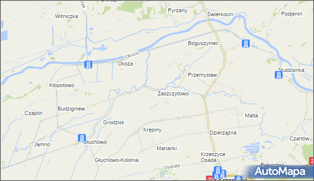 mapa Zaszczytowo, Zaszczytowo na mapie Targeo