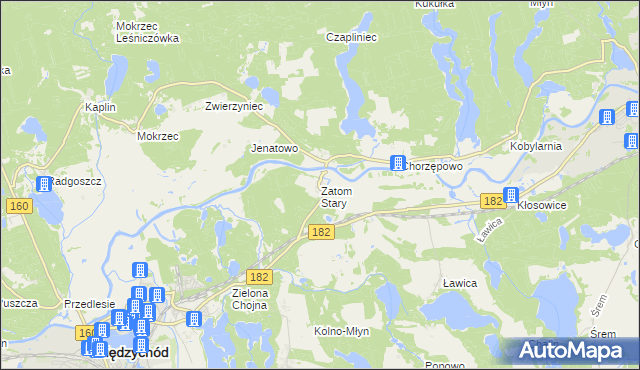 mapa Zatom Stary, Zatom Stary na mapie Targeo