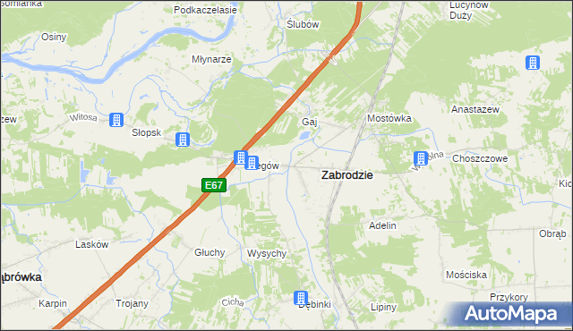 mapa Zazdrość gmina Zabrodzie, Zazdrość gmina Zabrodzie na mapie Targeo