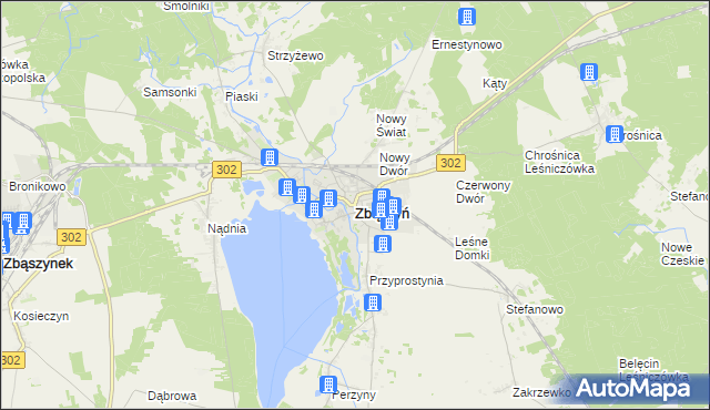 mapa Zbąszyń, Zbąszyń na mapie Targeo