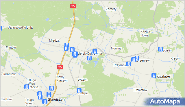 mapa Zbiersk-Kolonia, Zbiersk-Kolonia na mapie Targeo