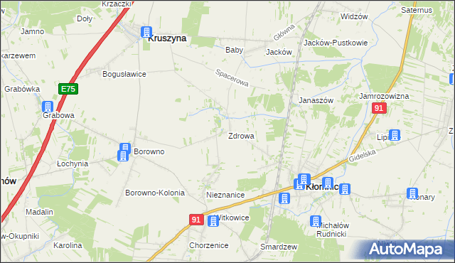 mapa Zdrowa, Zdrowa na mapie Targeo