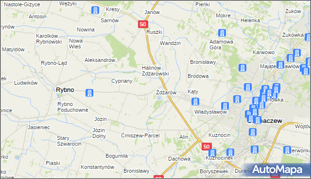mapa Żdżarów, Żdżarów na mapie Targeo