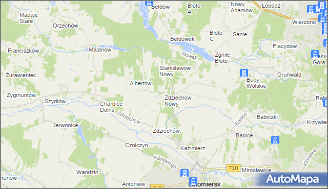 mapa Zdziechów Nowy, Zdziechów Nowy na mapie Targeo