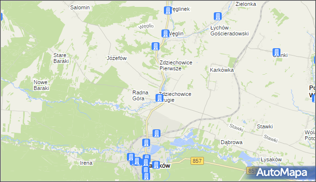 mapa Zdziechowice Drugie, Zdziechowice Drugie na mapie Targeo