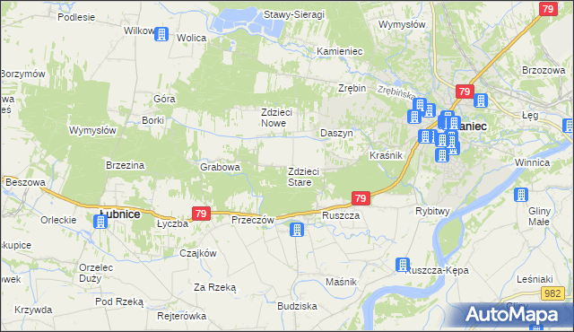 mapa Zdzieci Stare, Zdzieci Stare na mapie Targeo