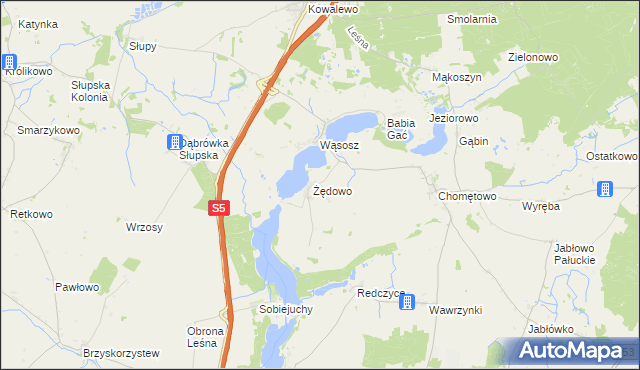 mapa Żędowo, Żędowo na mapie Targeo