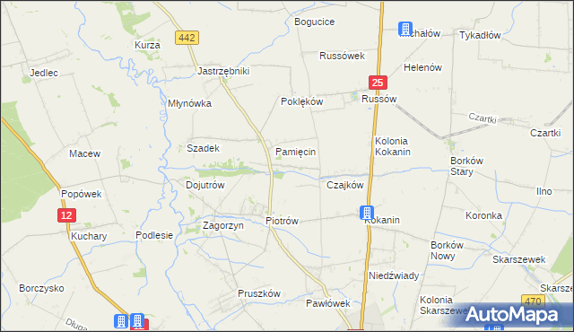 mapa Żegocin gmina Blizanów, Żegocin gmina Blizanów na mapie Targeo