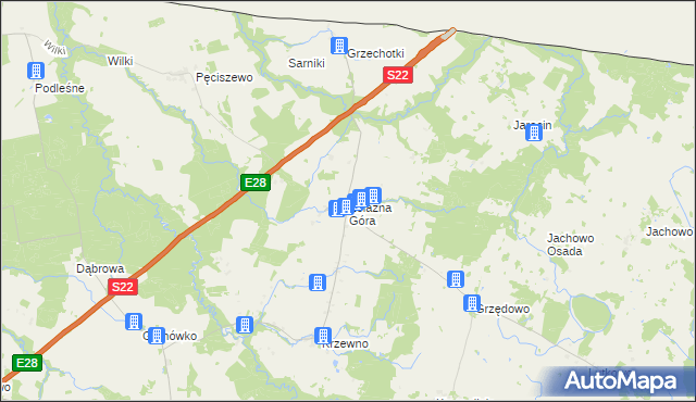 mapa Żelazna Góra, Żelazna Góra na mapie Targeo