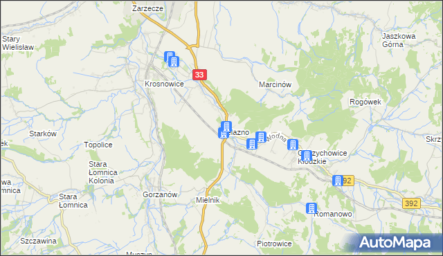 mapa Żelazno gmina Kłodzko, Żelazno gmina Kłodzko na mapie Targeo