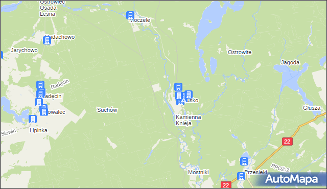 mapa Żeleźnica gmina Dobiegniew, Żeleźnica gmina Dobiegniew na mapie Targeo