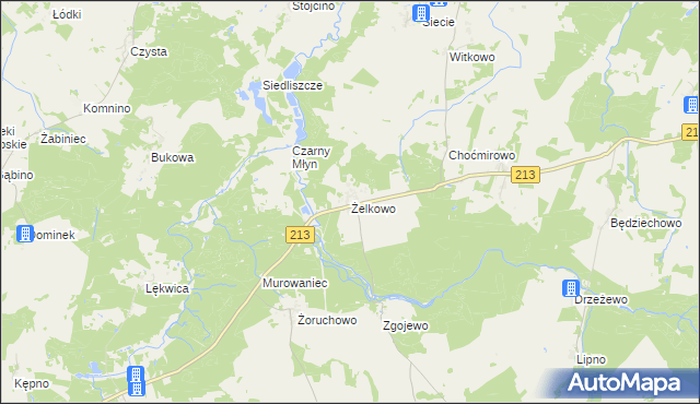 mapa Żelkowo, Żelkowo na mapie Targeo