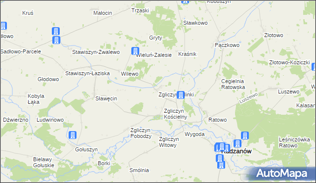 mapa Zgliczyn-Glinki, Zgliczyn-Glinki na mapie Targeo