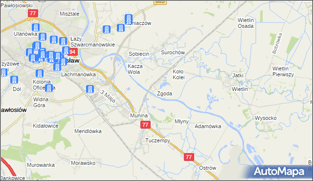 mapa Zgoda gmina Jarosław, Zgoda gmina Jarosław na mapie Targeo