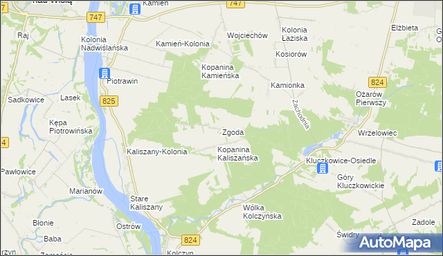 mapa Zgoda gmina Łaziska, Zgoda gmina Łaziska na mapie Targeo