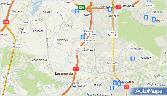 mapa Zgorzała, Zgorzała na mapie Targeo