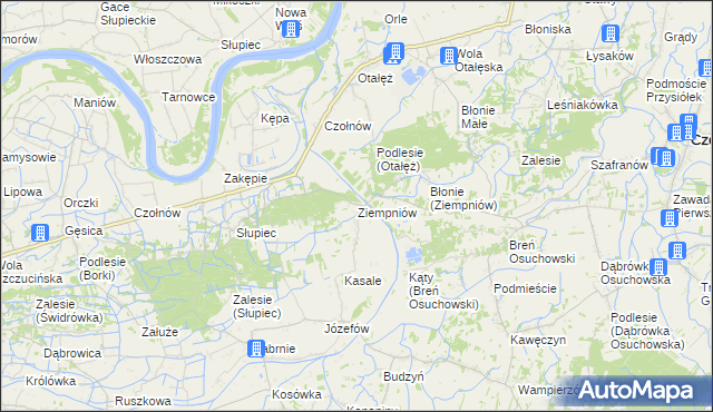 mapa Ziempniów, Ziempniów na mapie Targeo
