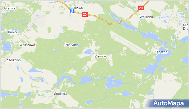 mapa Ziemsko, Ziemsko na mapie Targeo