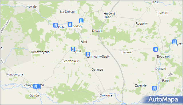mapa Zimnochy-Świechy, Zimnochy-Świechy na mapie Targeo