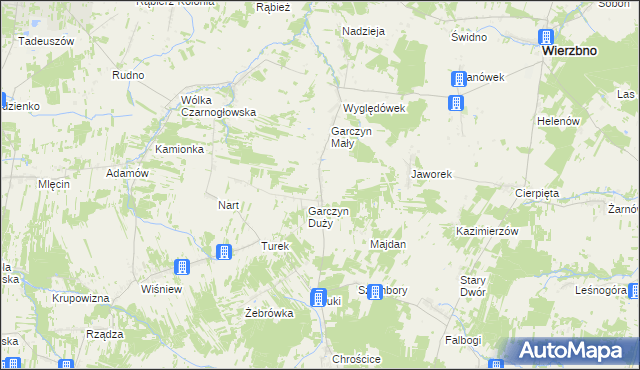 mapa Zimnowoda gmina Kałuszyn, Zimnowoda gmina Kałuszyn na mapie Targeo