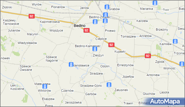 mapa Zleszyn, Zleszyn na mapie Targeo