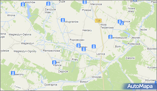 mapa Złotniki gmina Małogoszcz, Złotniki gmina Małogoszcz na mapie Targeo