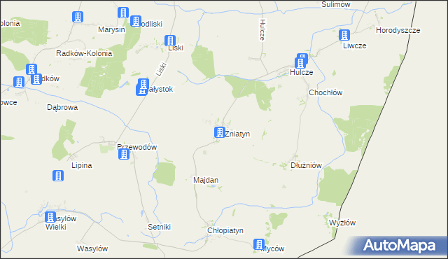 mapa Żniatyn, Żniatyn na mapie Targeo