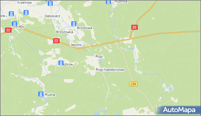 mapa Zofiówka gmina Lubniewice, Zofiówka gmina Lubniewice na mapie Targeo
