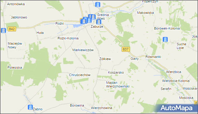 mapa Żółkiew, Żółkiew na mapie Targeo