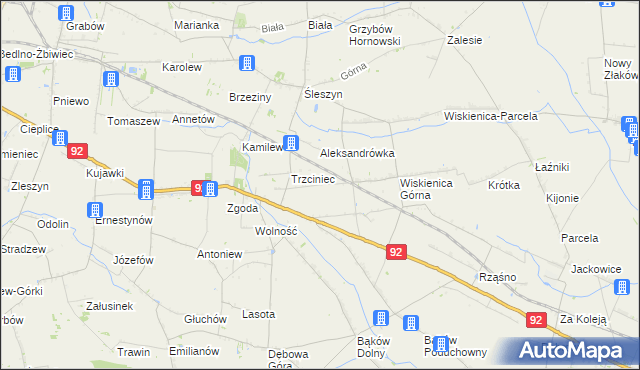 mapa Zosinów, Zosinów na mapie Targeo