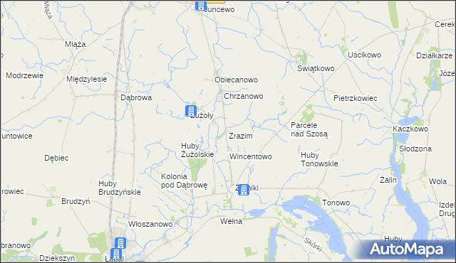 mapa Zrazim, Zrazim na mapie Targeo