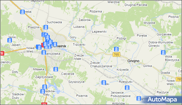 mapa Zrecze Duże, Zrecze Duże na mapie Targeo