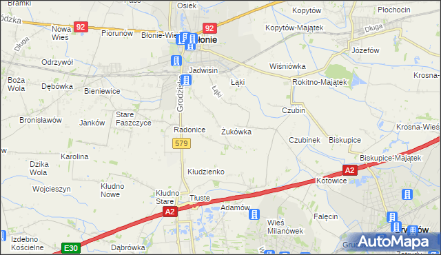 mapa Żukówka, Żukówka na mapie Targeo