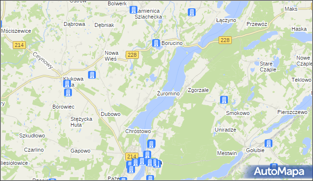 mapa Żuromino, Żuromino na mapie Targeo